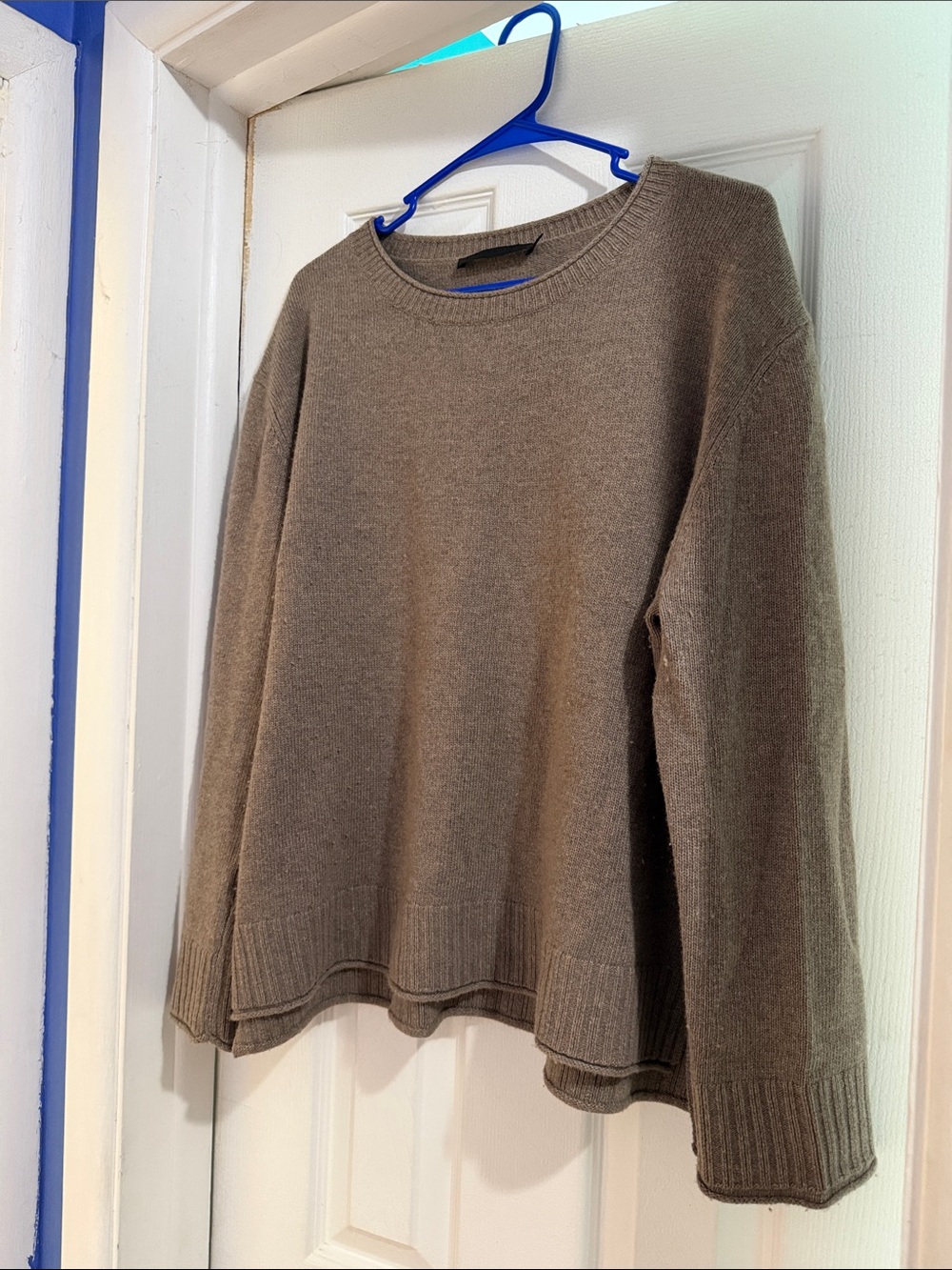 Classic Crewneck Women’s Sweater in Taupe